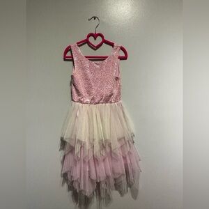 Pinky Sparkling Pink and Cream Dance Dress
